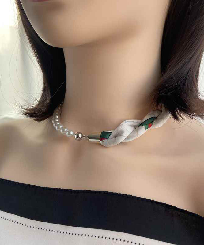 Steel Stainless Modern Coffee Scarf Print Patchwork Pearl