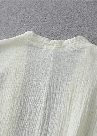 White Cardigan Cotton Modern Spring Milk Oversized