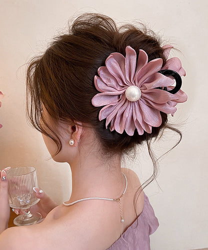 Hairpin Pink Pearl Modern Art Floral Fabric Acrylic