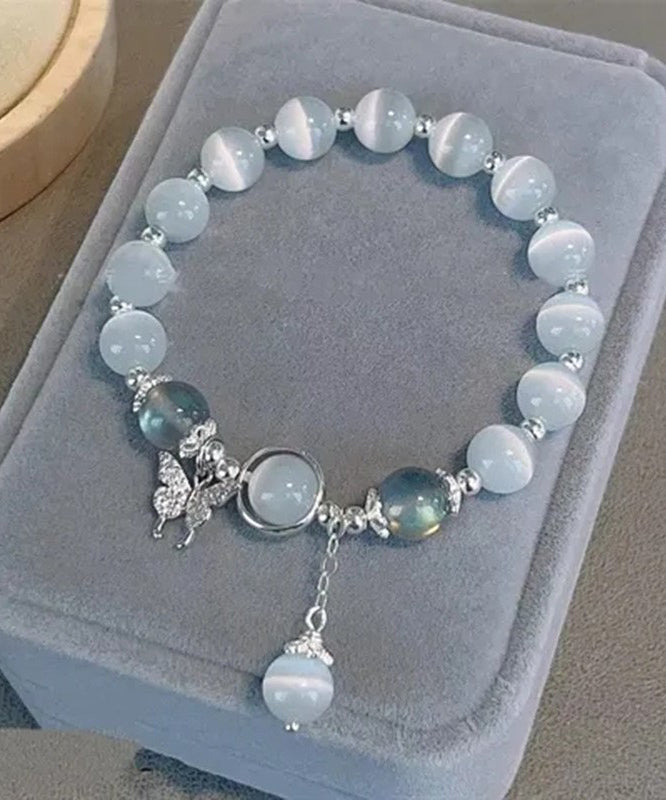 Silk Eye Charm Stone Modern Cat's Alloy Zircon Bracelet Butterfly