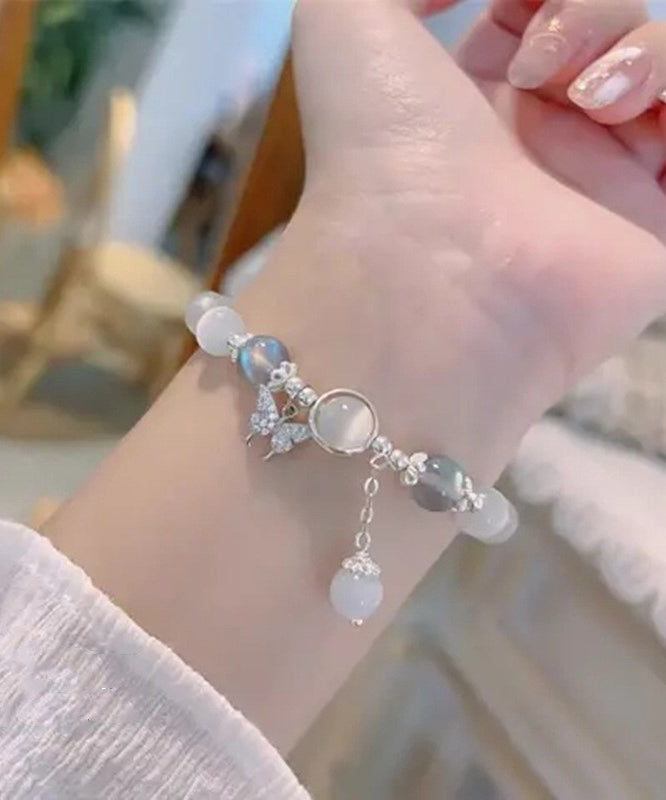Silk Eye Charm Stone Modern Cat's Alloy Zircon Bracelet Butterfly