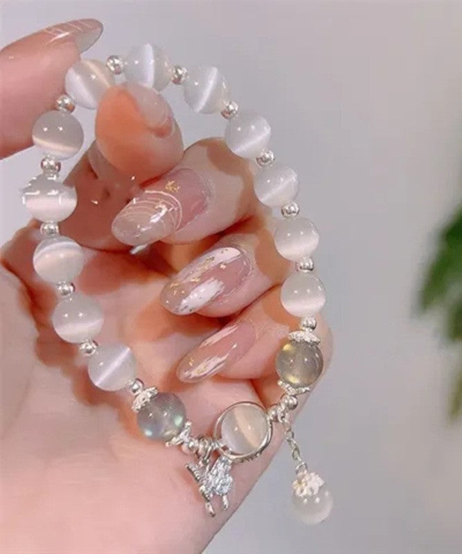 Silk Eye Charm Stone Modern Cat's Alloy Zircon Bracelet Butterfly