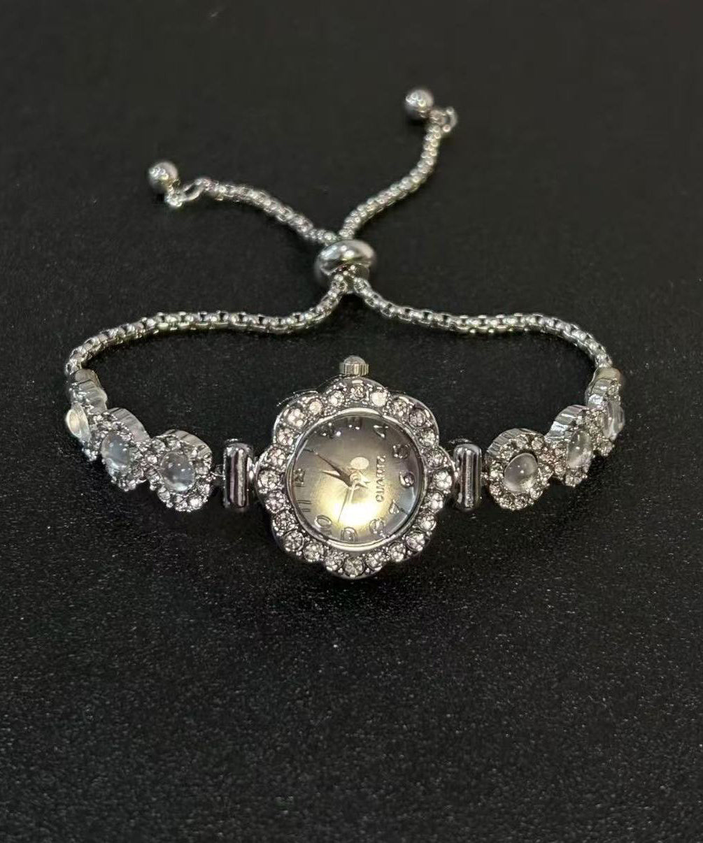 Modern Hardlex Alloy Silk Crystal Zircon Watches Tassel