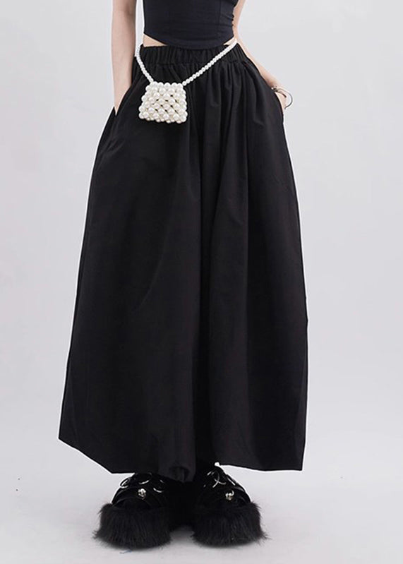Waist High A Black Line Summer Natural Skirts Pockets