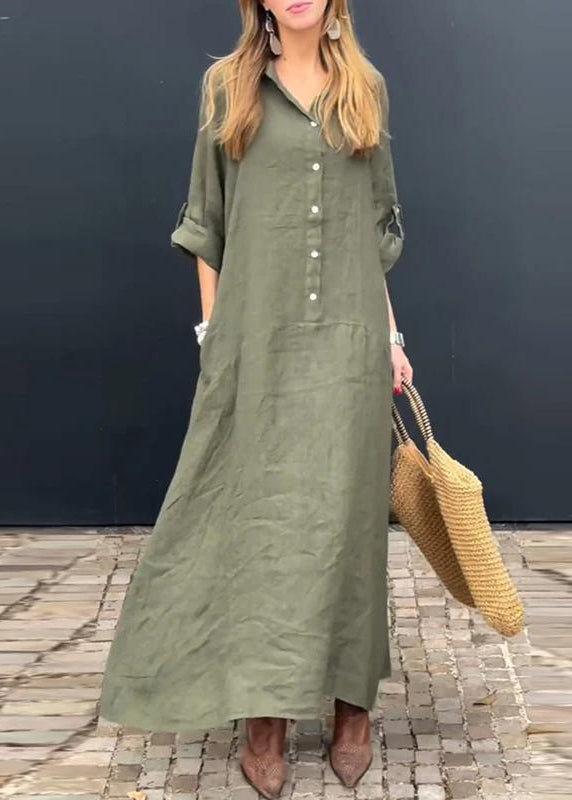 Long Collar Natural Pan Patchwork Pink Dress Peter Fall