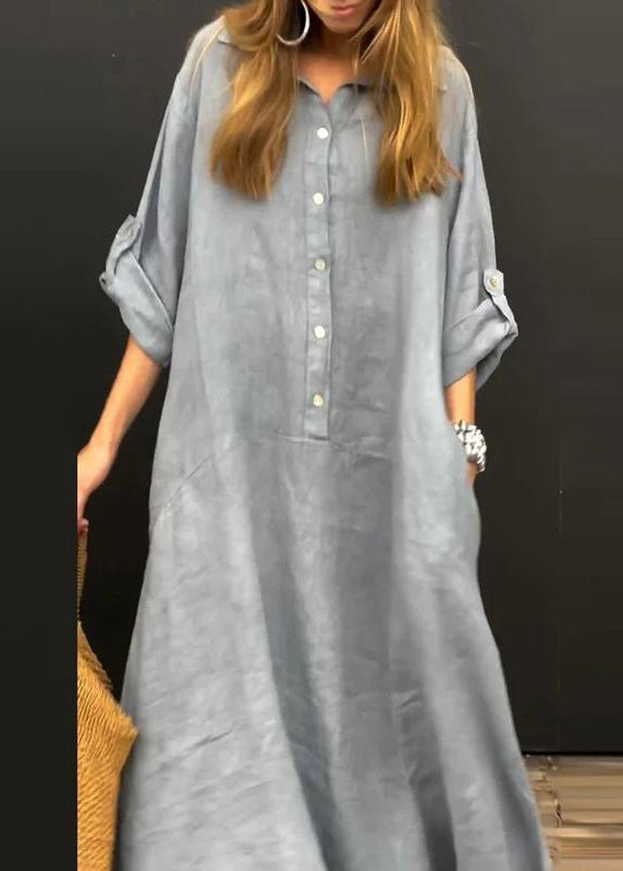 Long Collar Natural Pan Patchwork Pink Dress Peter Fall