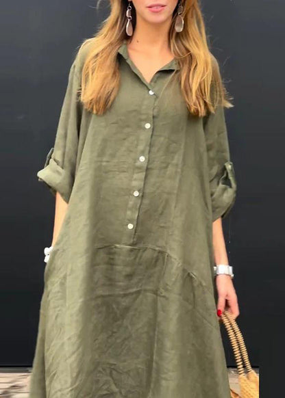 Long Collar Natural Pan Patchwork Pink Dress Peter Fall