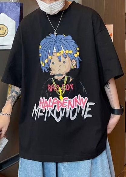 New Original Cotton Apricot Design Shirts Print Men Half Sleeve T