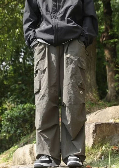 Pockets Solid Spring New Men Pants Black Cotton