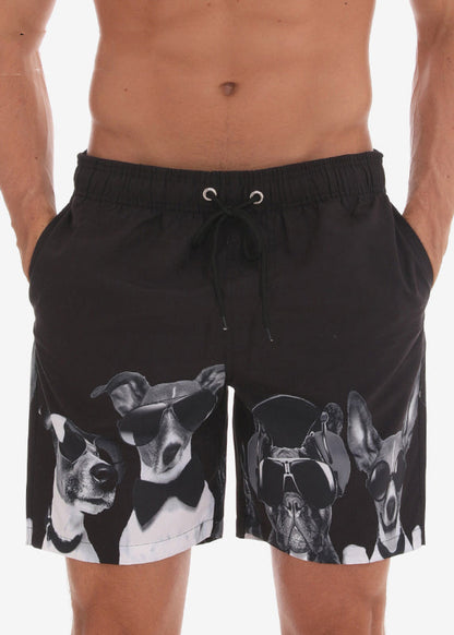 Shorts Up Mens Waist New Elastic Lace Summer Print Black Cotton