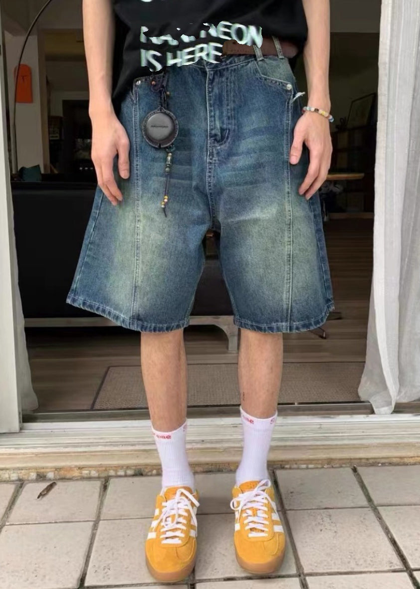 New Blue Original Design High Waist Denim Mens Shorts Summer YL020