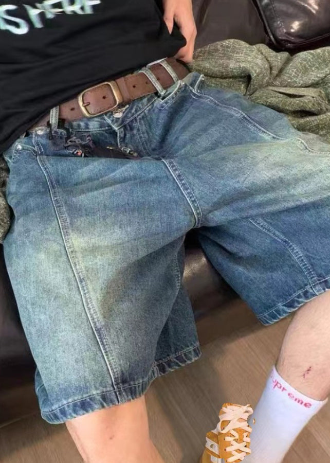 New Blue Original Design High Waist Denim Mens Shorts Summer YL020