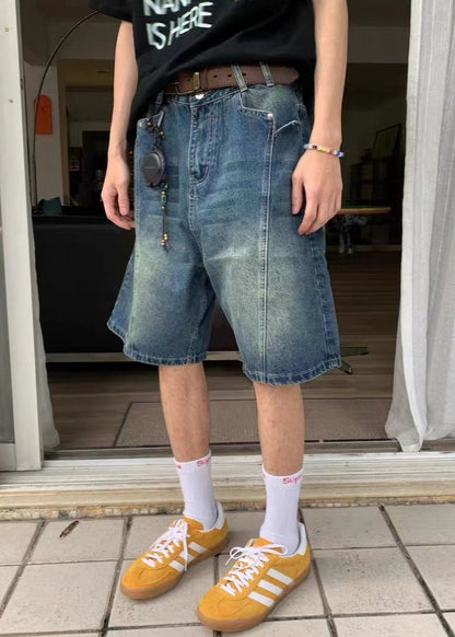 New Blue Original Design High Waist Denim Mens Shorts Summer YL020