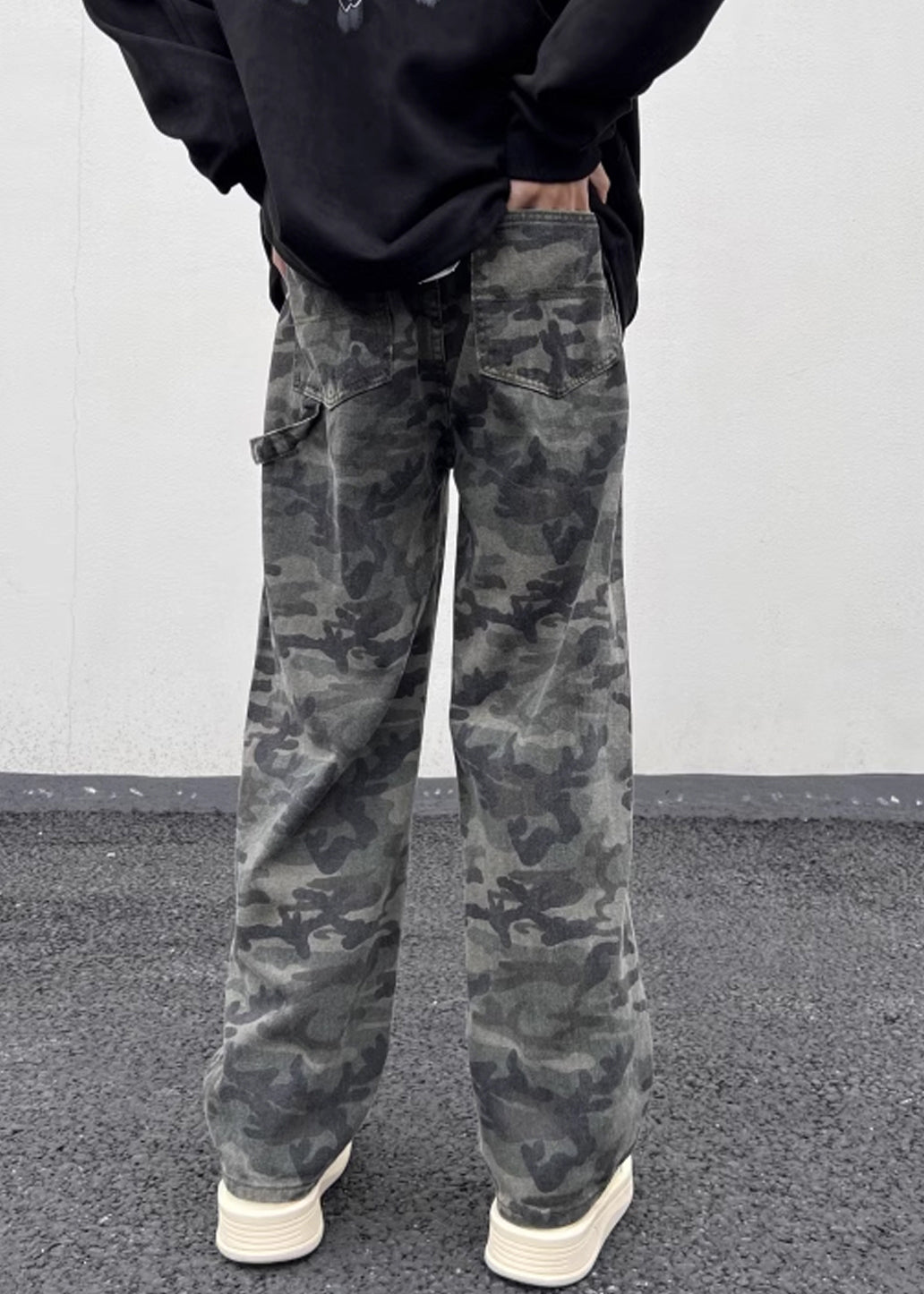 Camouflage Waist Men Warm High Spring Pockets New Pants Fleece