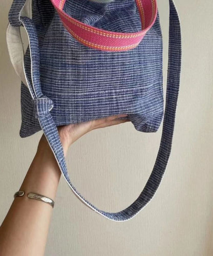 New Casual Blue Versatile Canvas Satchel Bag Handbag QF003