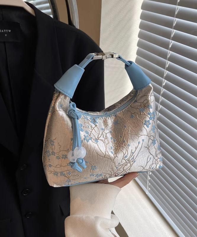 Style New Chinese Versatile Beige Tote Embroidered Bag