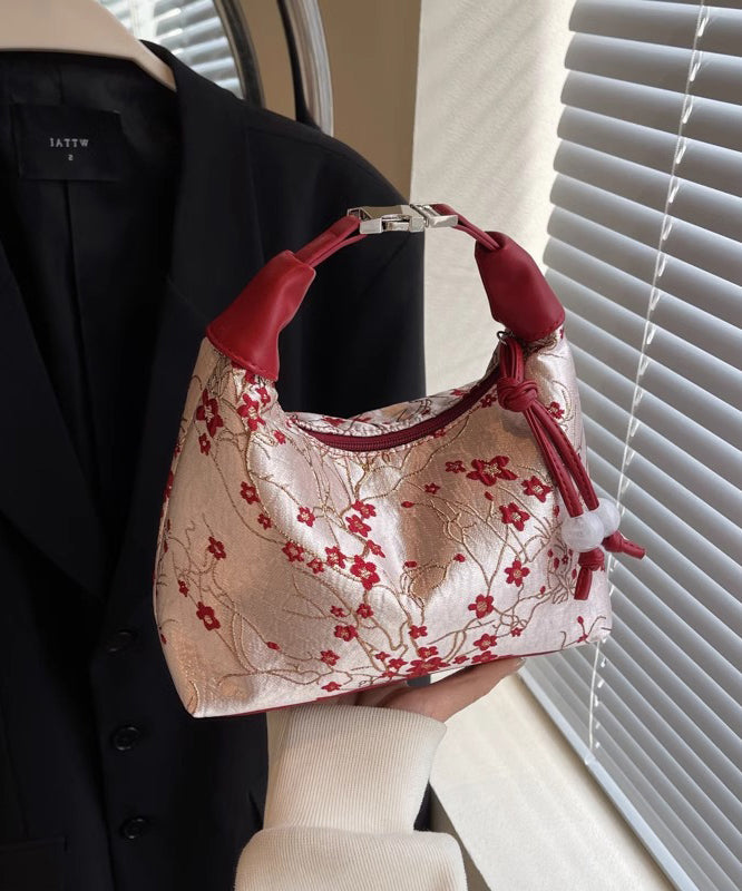 Style New Chinese Versatile Beige Tote Embroidered Bag