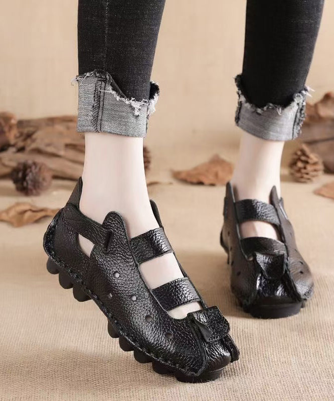 Hollow Flat New Sandals Comfortable Yellow Out Splicing