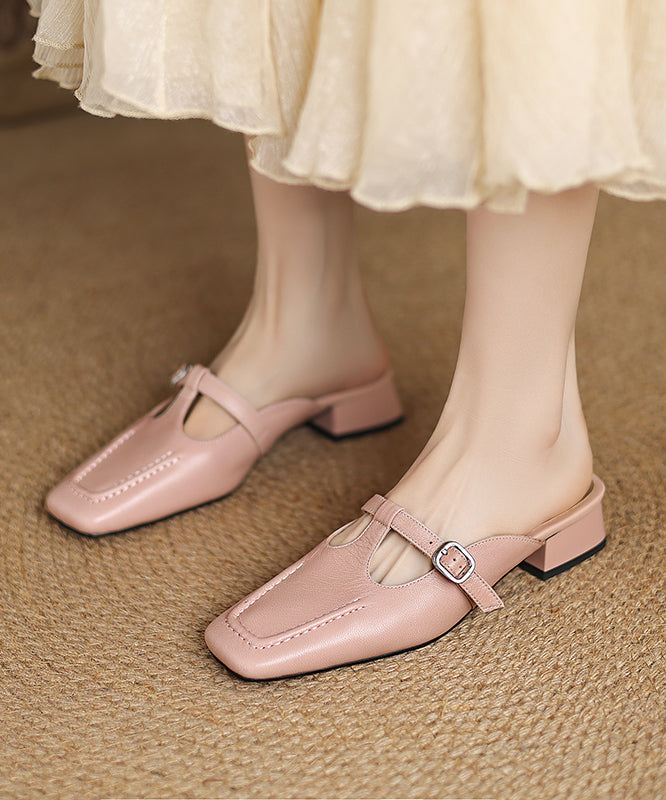 Chunky Sheepskin New Splicing Slide Comfy Sandals Blue