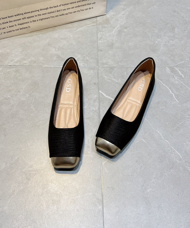 Flat Comfy Apricot Silk Shoes New Versatile Splicing Feet