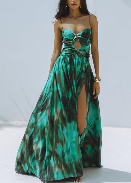 Neck Skirts Lingerie Maxi And Slash Set Green New Bodysuit