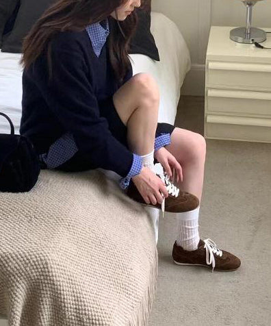 Red Up Handmade New Sports Shoes Flats Lace