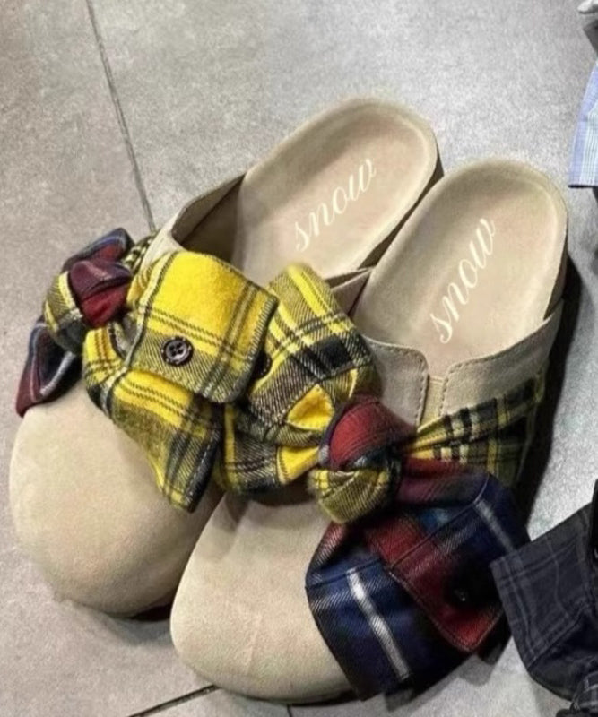 Japanese Sandals Bow Blue Platform New Slide