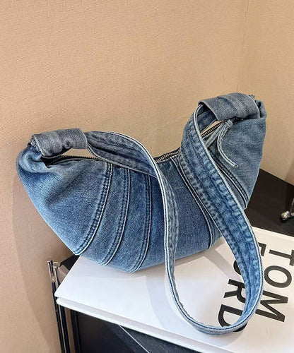 Japanese Blue Bag Versatile Light Denim Style Hobo New
