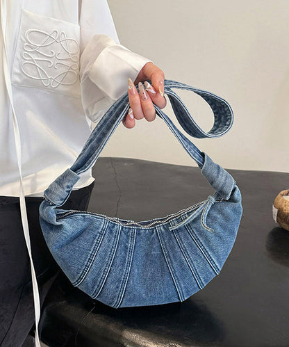 Japanese Blue Bag Versatile Light Denim Style Hobo New