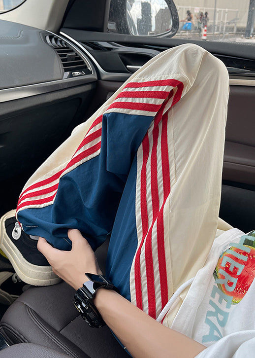 Men Spring Pants Oversized Khaki Patchwork New Spandex Apparel