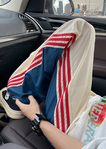 Men Spring Pants Oversized Khaki Patchwork New Spandex Apparel