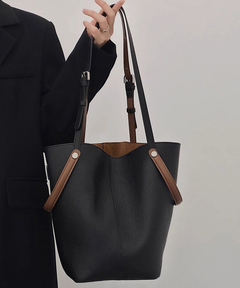 Bucket Capacity Minimalist Large New Bag Beige