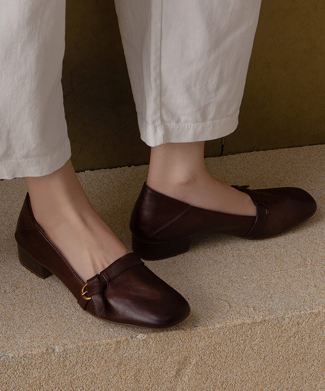 Shoes Red Flat Cowhide New Comfortable Splicing Leather