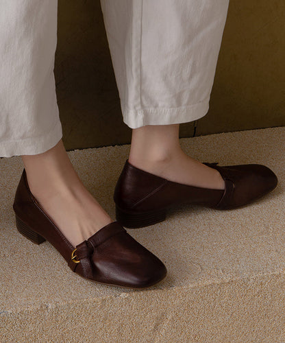 Shoes Red Flat Cowhide New Comfortable Splicing Leather