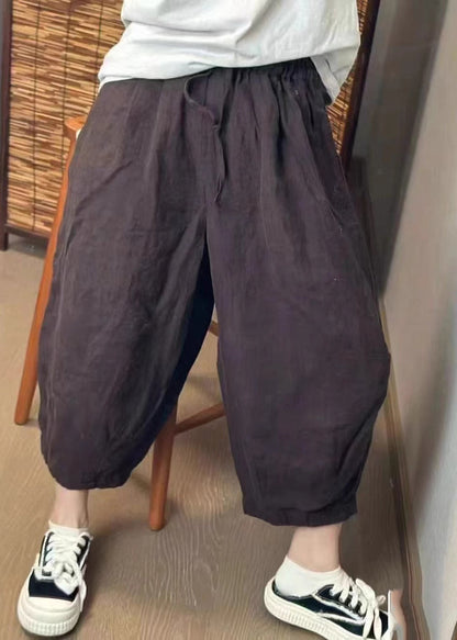 Harem Retro Beige Summer New Oversized Linen Pants
