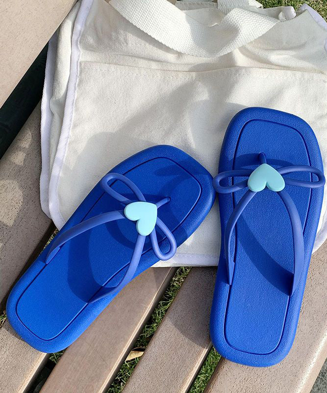 New Versatile Apricot Heart Decorated Flip Flops AA008
