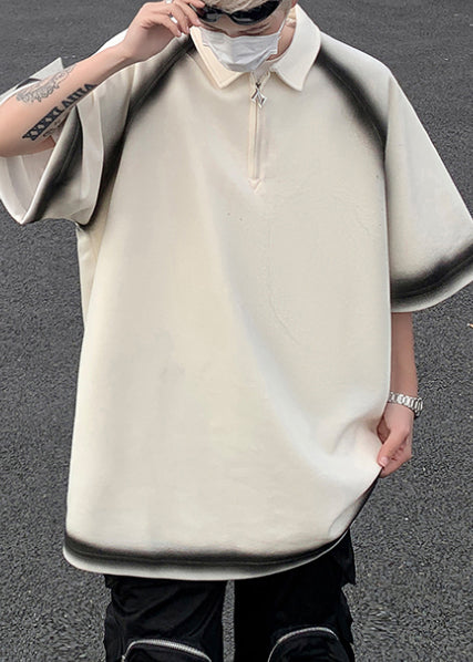 Tees Cotton White Summer New Oversized Dye Mens Tie Graphic