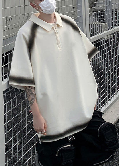 Tees Cotton White Summer New Oversized Dye Mens Tie Graphic