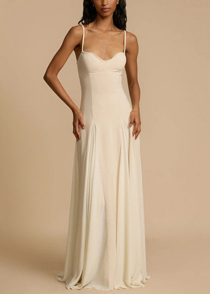 Dress Strap Cold New Spaghetti Shoulder Zippered White Cotton