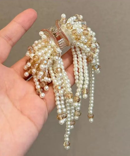 Novelty Champagne Tassel Alloy Hairpin Beads Crystal