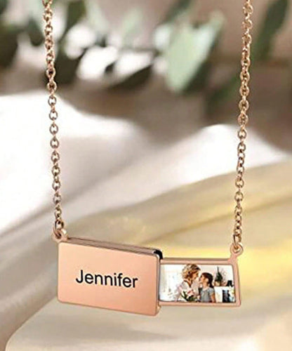 Type Gold Novelty Steel Pendant Pulling Stainless Graphic