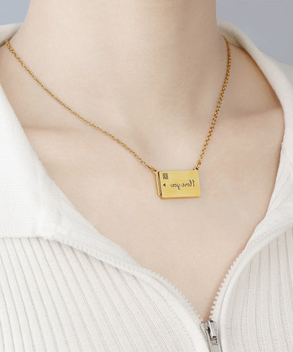 Type Gold Novelty Steel Pendant Pulling Stainless Graphic
