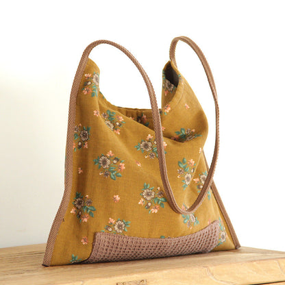 Nischendesign Schultertasche aus Canvas im Retro-Stil OP1016