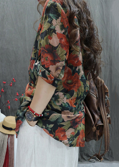 Cotton Bracelet Coats Collar Pockets Peter Button Orange Pan