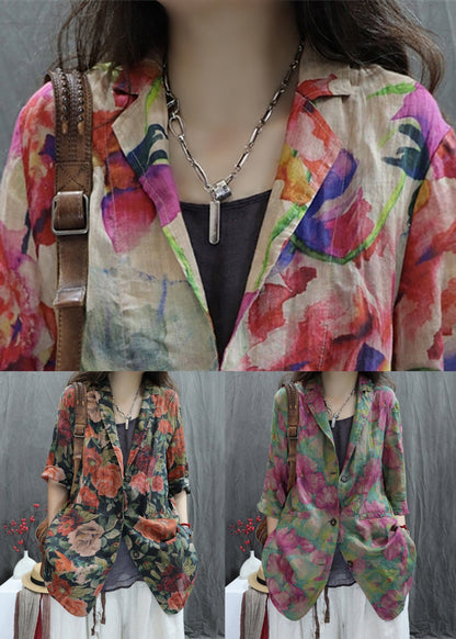 Coats Peter Orange Collar Pan Cotton Button Pockets Bracelet