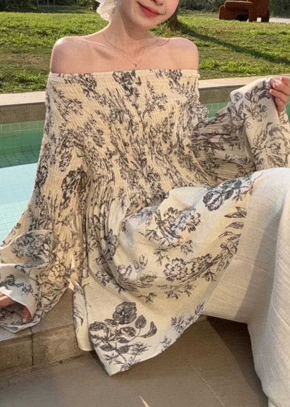 Organic Cold Shoulder Shirt Print Fall