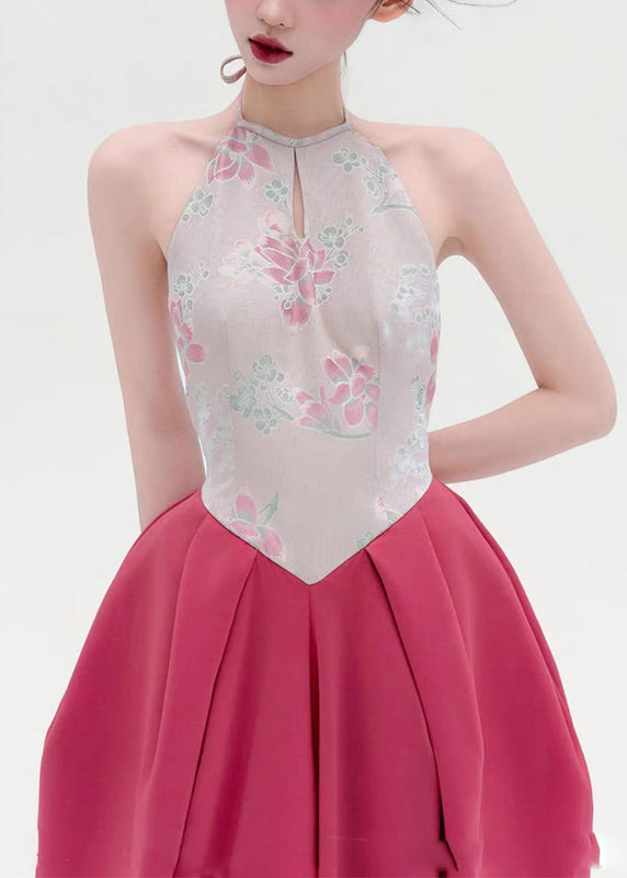 Backless Maxi Dresses Cotton Patchwork Up Print Original Lace