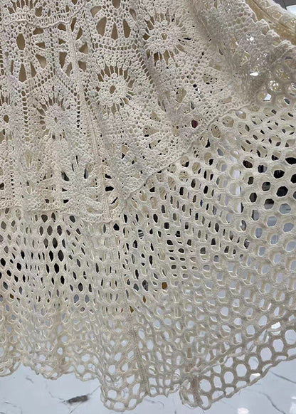 Line A Original Skirt Patchwork Elastic Beige Design Lace Waist