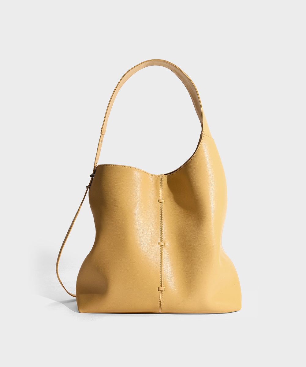 Capacity Blue Bag Original Leather Design Shoulder Calf Large