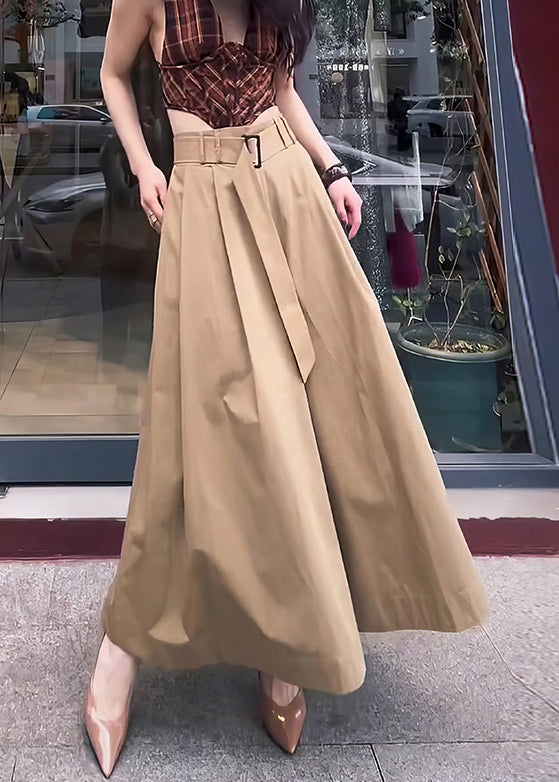 Design Khaki Pants Cotton High Original Fall Skirt Waist Solid